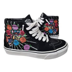 Vans Sk8-Hi Dia de los Muertos Shoes Womens 7 Day of the Dead Sneakers Skater